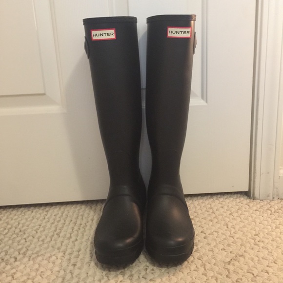 Hunter Shoes - Womens Matte Hunter Original Tall Wellington Boots